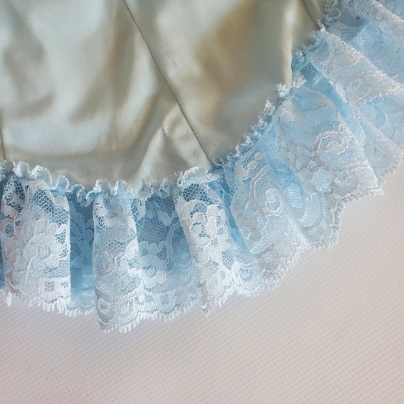 1443 * Unbranded Lace Camisole Baby Blue Size M Vintage Made in USA - Picture 6 of 8